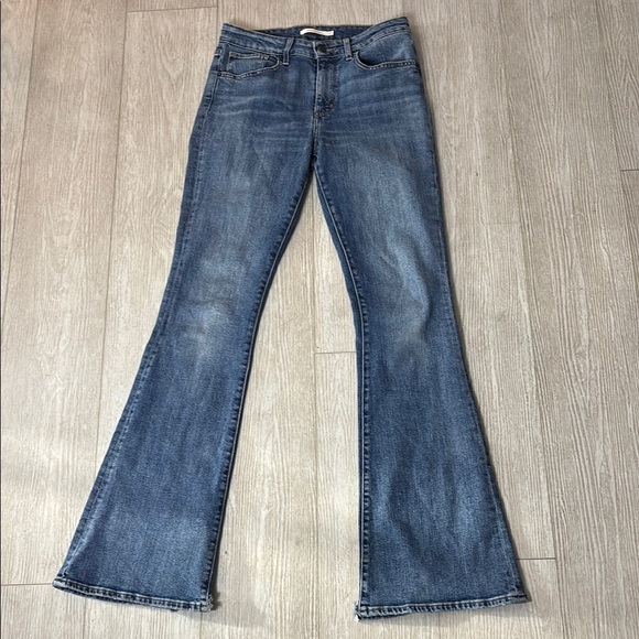 Levi’s High Rise Flare Wide Leg Jeans Retro Style size 27 - Picture 2 of 14